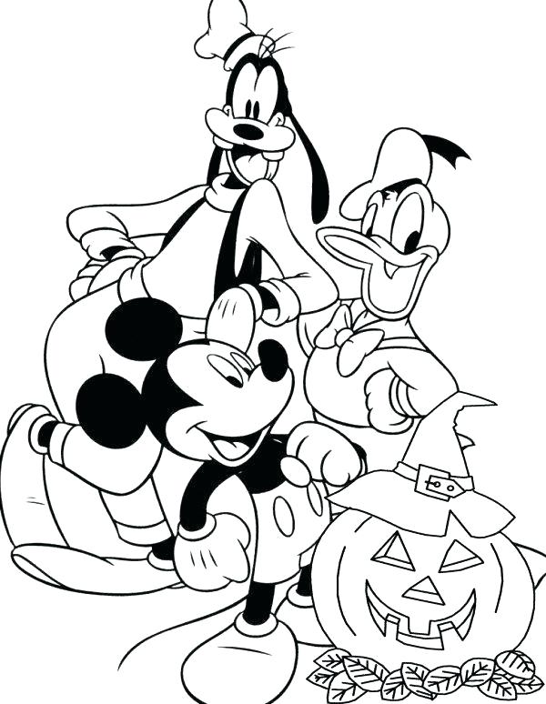 600x774 Disney Halloween Coloring Pages Printable