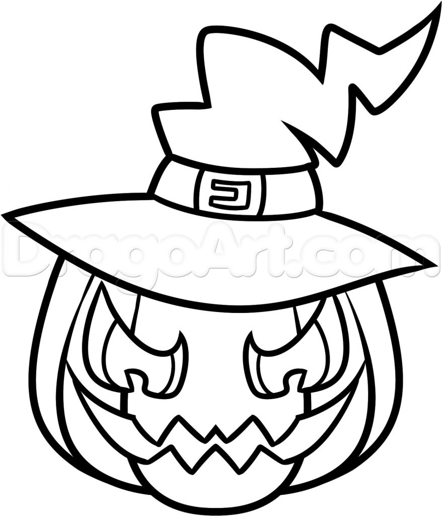 878x1024 Pumpkin Drawings New Halloween Drawings Easy How To Draw