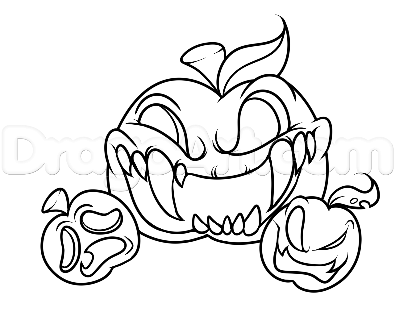 1280x1024 How To Draw A Pumpkin For Halloween, Step