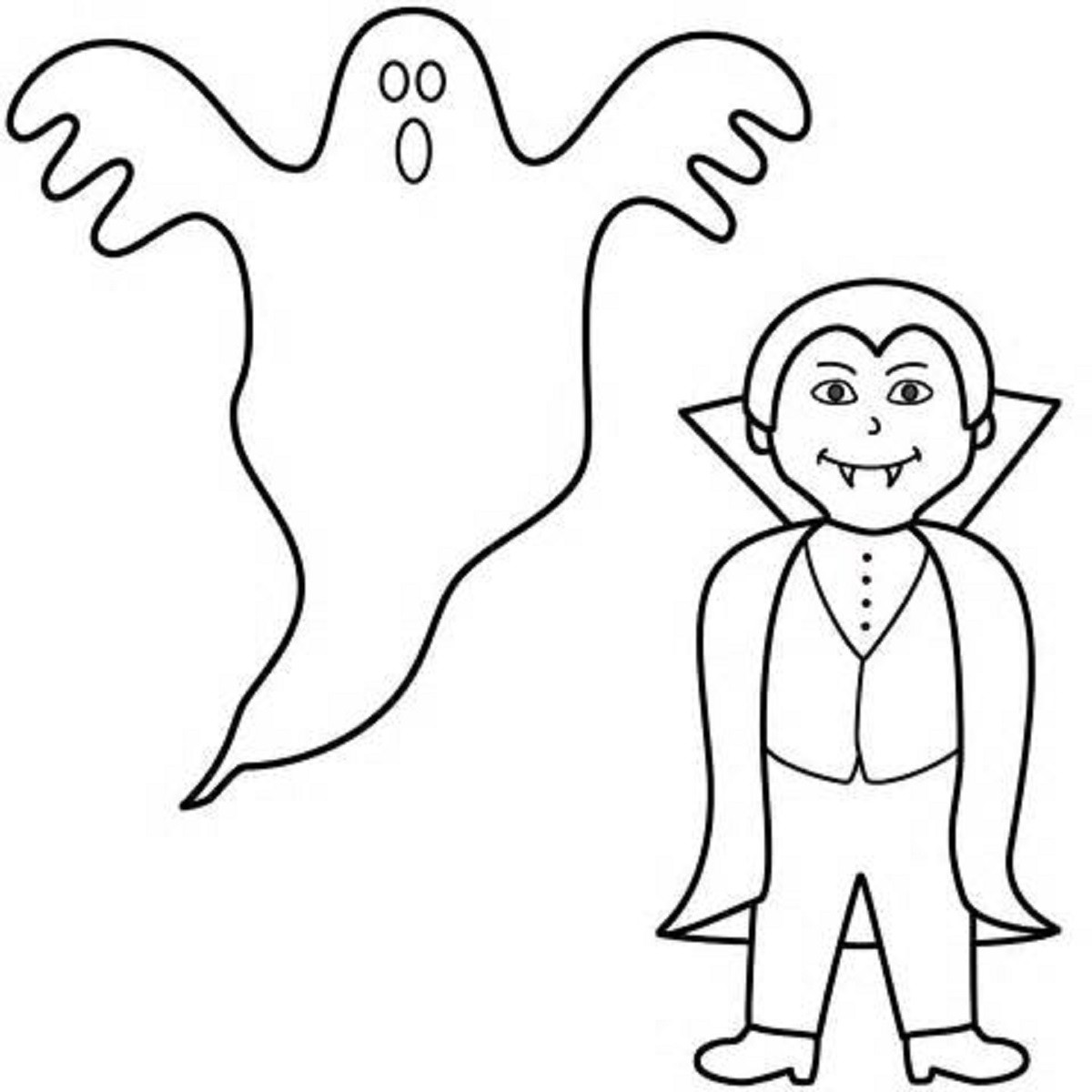 1200x1200 Ghost Halloween Coloring Pages Drawing For Kids At Getdrawings Com