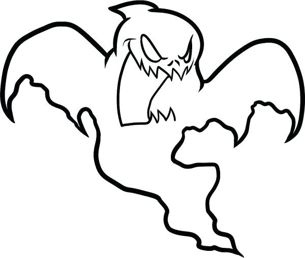 600x508 Halloween Ghost Coloring Pages Printables For Kids Awesome Simple