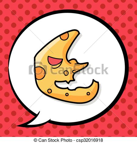 450x470 Halloween Moon Doodle