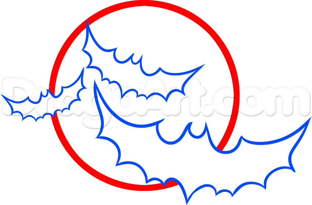 1065x700 How To Draw A Halloween Moon, Step