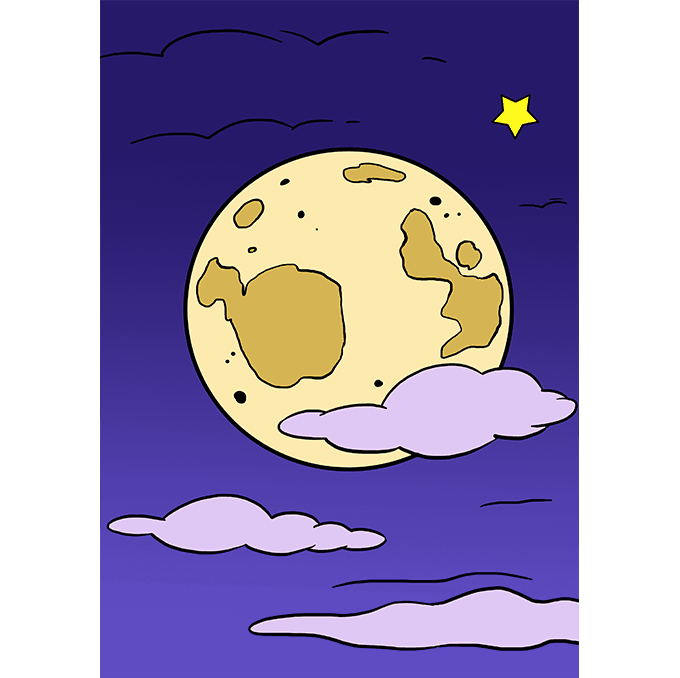 680x678 How To Draw The Moon Really Easy Drawing Tutorial