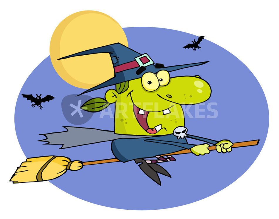 950x748 Wicked Halloween Witch Flying