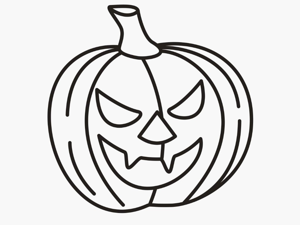 1024x768 Halloween Pumpkins Coloring Pages Cat And Pumpkin