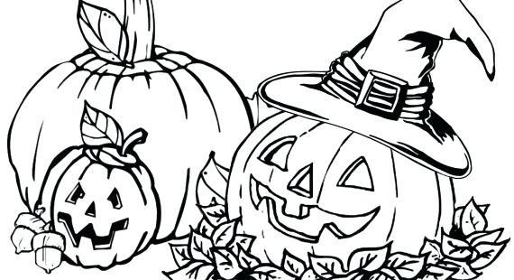 570x310 Winking Halloween Pumpkins Coloring