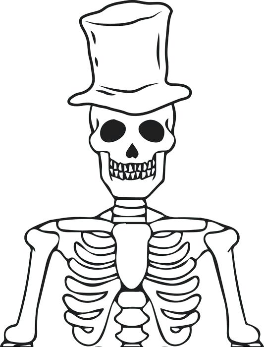 533x700 Halloween Skeleton Printable Free Printable Skeleton Coloring