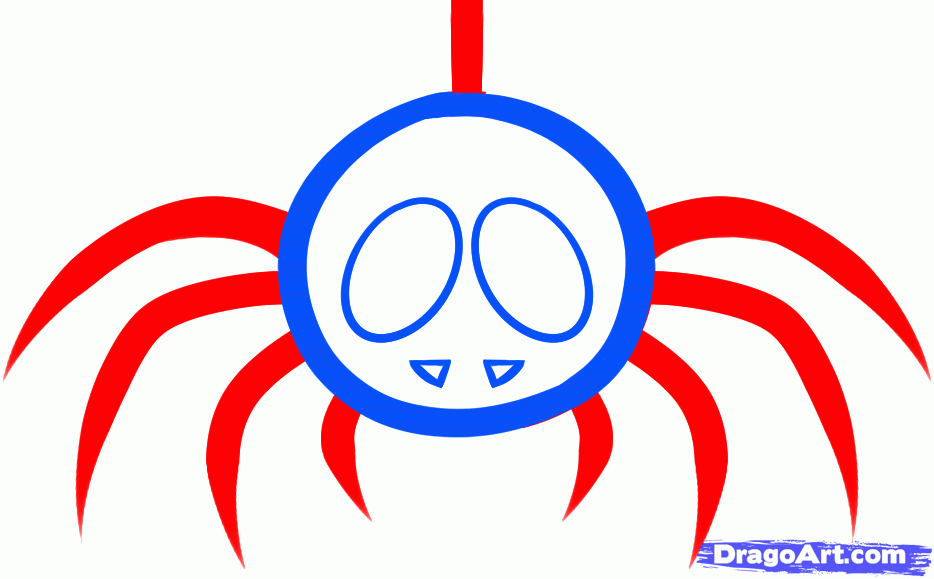 934x579 How To Draw A Halloween Spider, Step