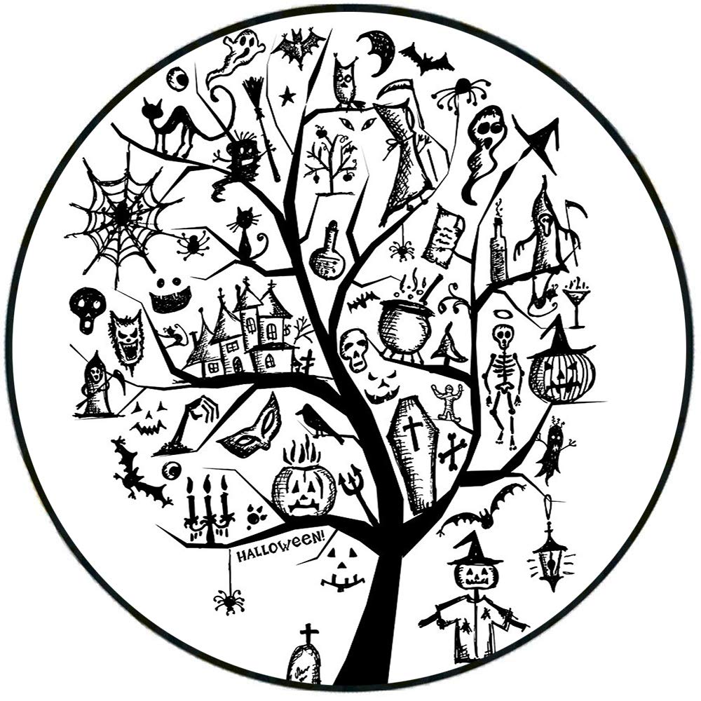 Halloween Tree Drawing
