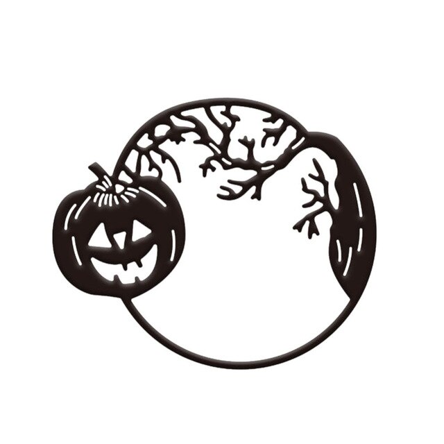 640x640 halloween tree pumpkin frame cutting dies for scrapbooking diy