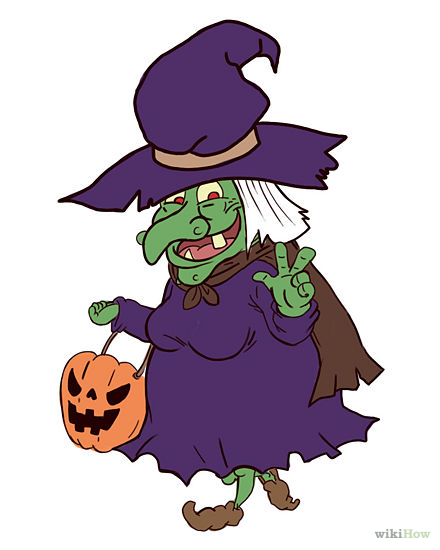 440x550 How To Draw Halloween Witches Steps