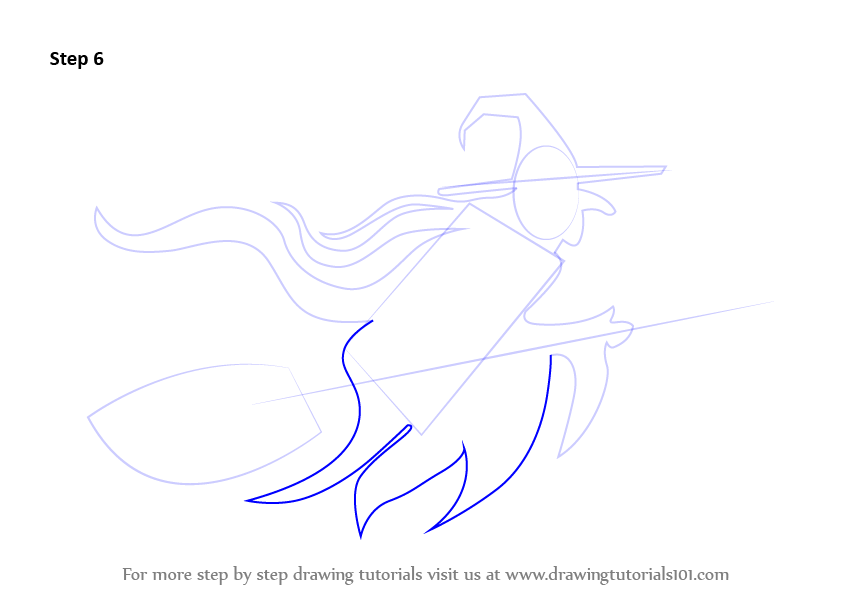 844x598 Learn How To Draw Halloween Witch