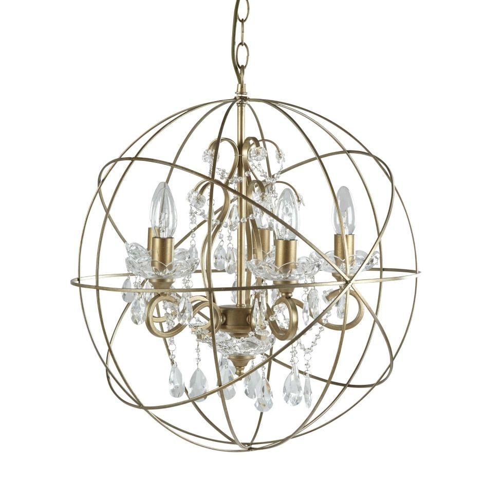 940x940 Gold Shamley Sphere Chandelier Kitchen Lighting