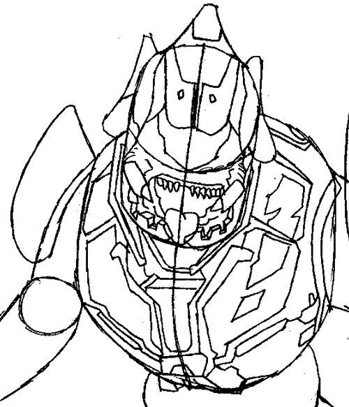 500x583 How To Draw The Elite From Halo With Easy Step
