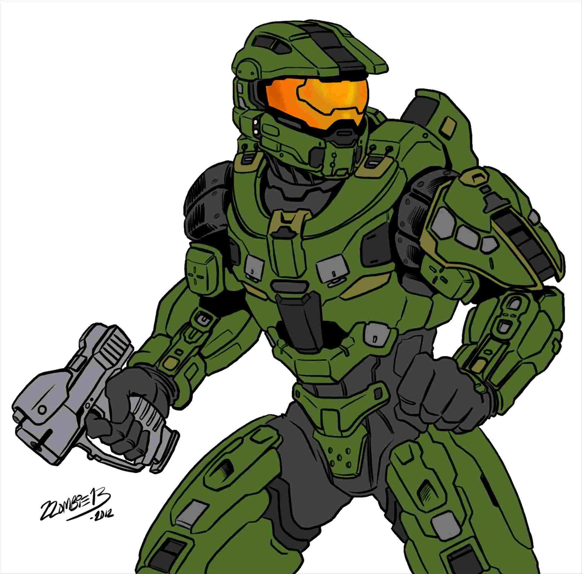 1899x1872 Halohelmet How To Draw Master Chief Halo Art