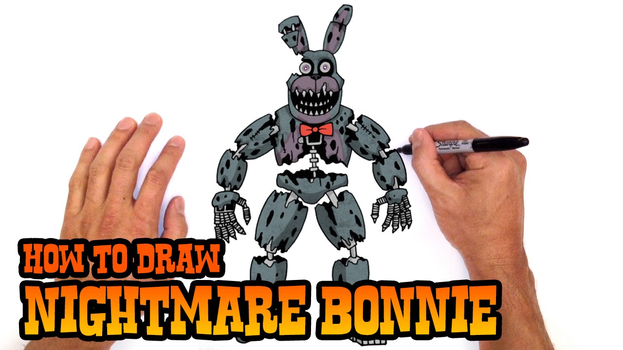 1280x720 How To Draw Nightmare Bonnie Five Nights