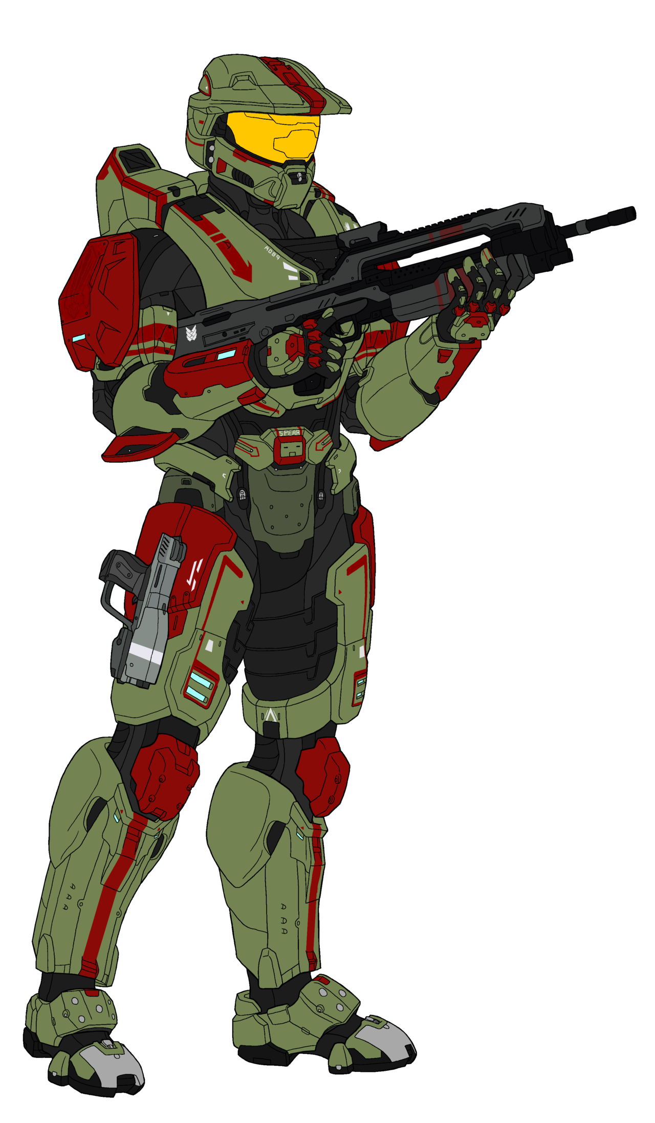1280x2194 Odst Drawing Halo Character Transparent Png Clipart Free