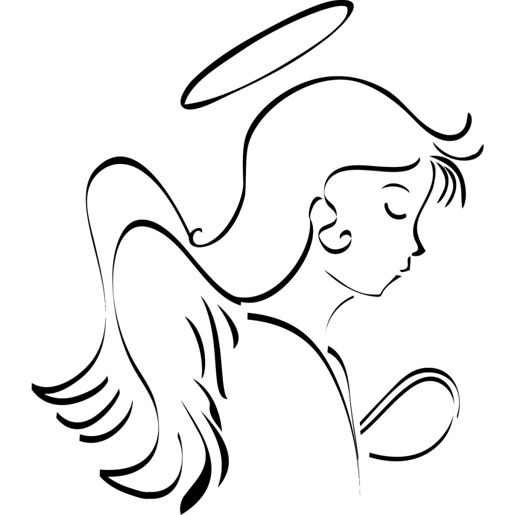 1024x1024 Angel Halo Drawings Angel Line Drawings Angel Line Drawing