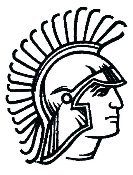 455x600 Spartan Coloring Pages An Illustration Of A Football Warrior