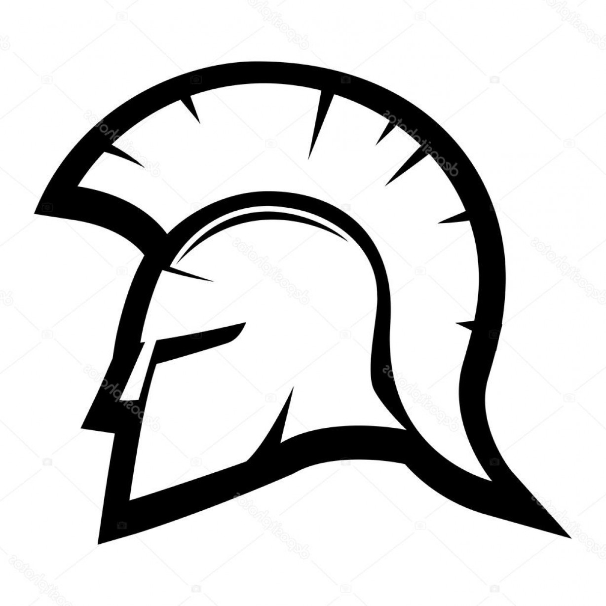 Спартанский шлем в профиль