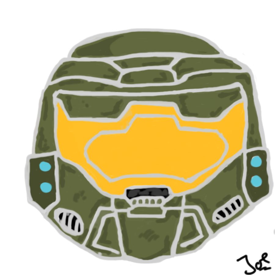 900x900 Master Chief Helmet Halo Drawing