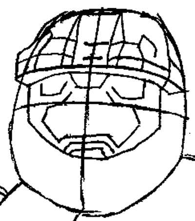 400x454 how to draw spartans from halo with easy step