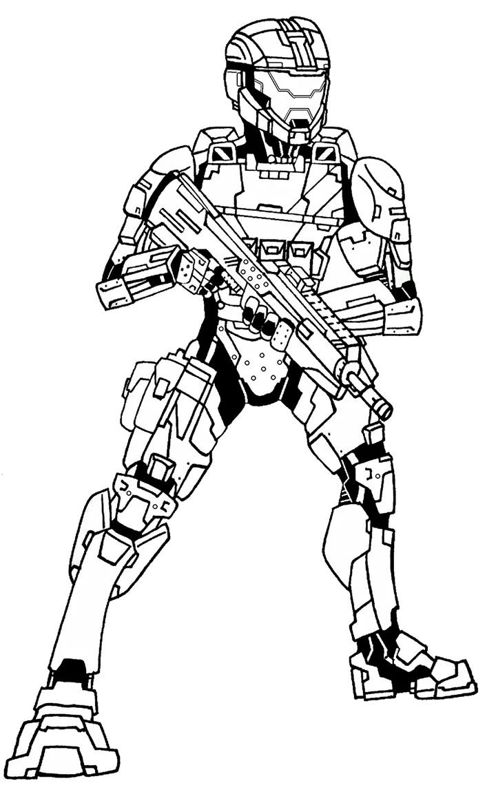 Halo Spartan Drawing | Free download on ClipArtMag