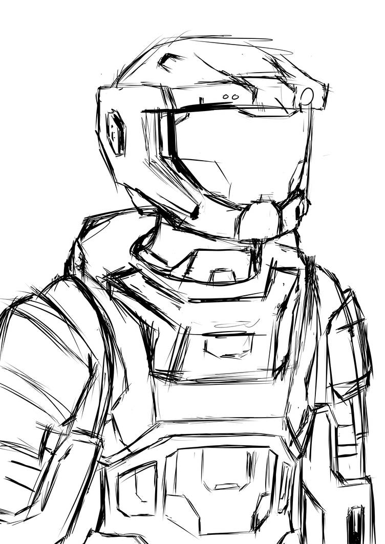 752x1063 Halo Reach Armor Doodle