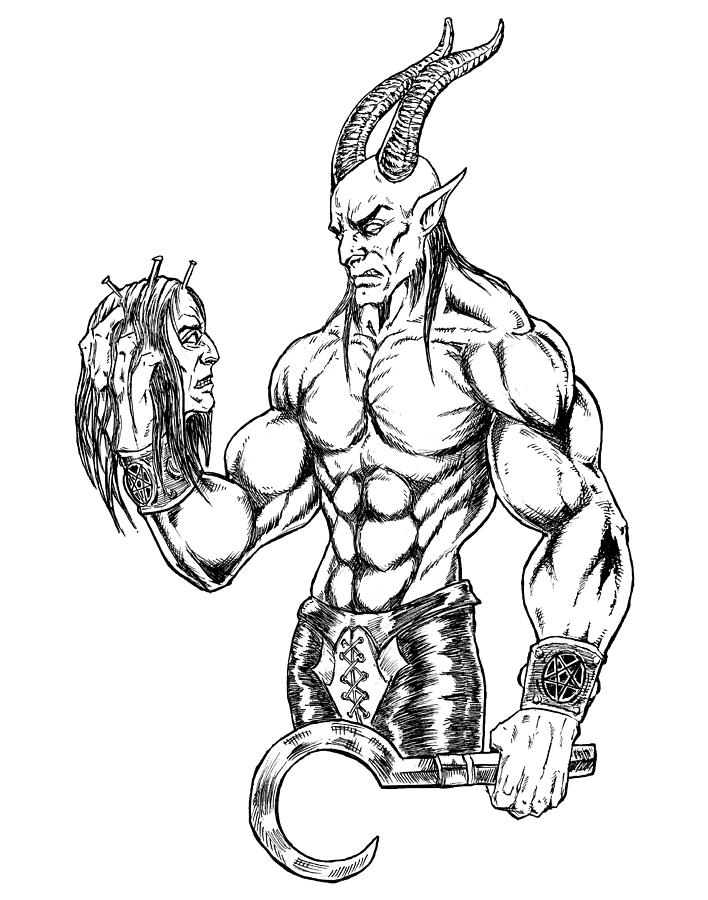 708x900 Hamlet Devil Drawing