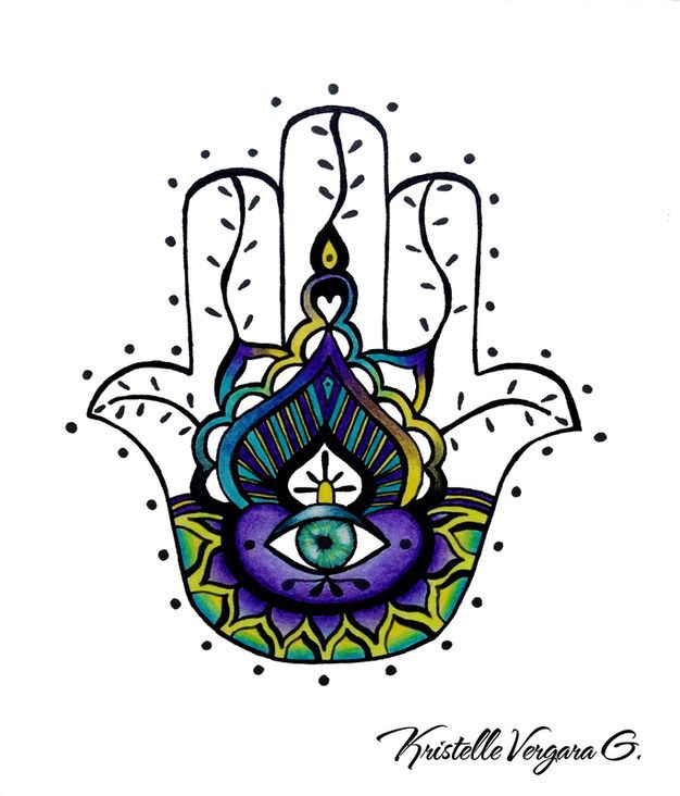 626x732 Colorful, Colour, Dibujo, Draw, Drawing, Hamsa, Illustration, Love