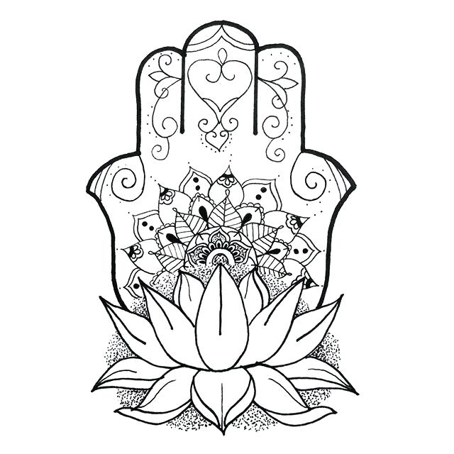 640x640 Hamsa Coloring Pages