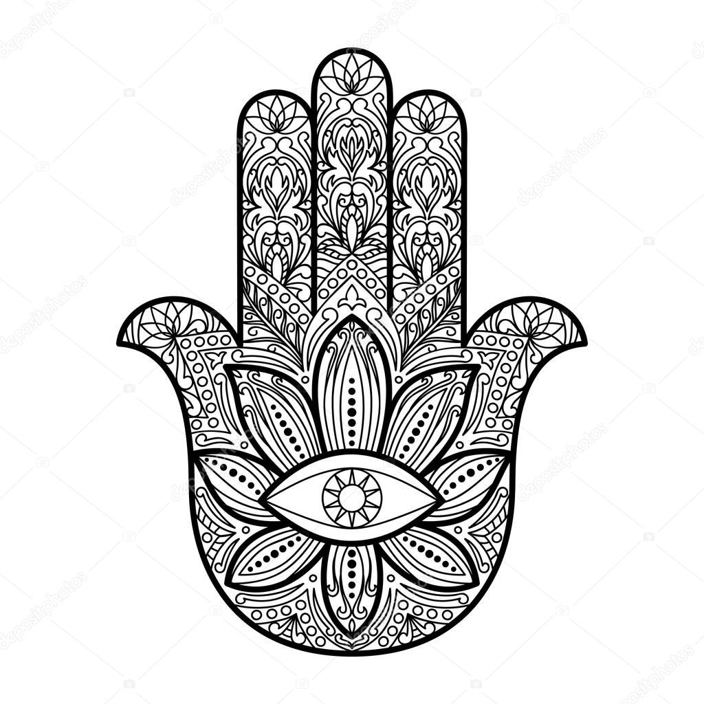 1024x1024 hamsa drawing talisman for free download