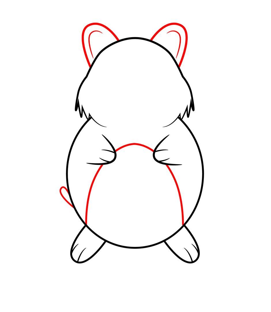 940x1080 How To Draw A Cartoon Hamster Hamsters Drawings, Cartoon
