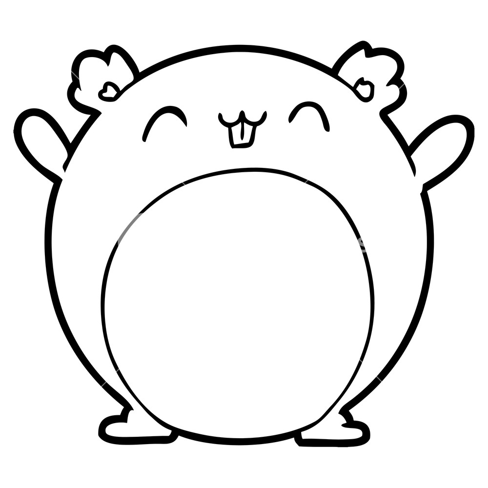 1000x1000 Cartoon Hamster Royalty Free Stock Image