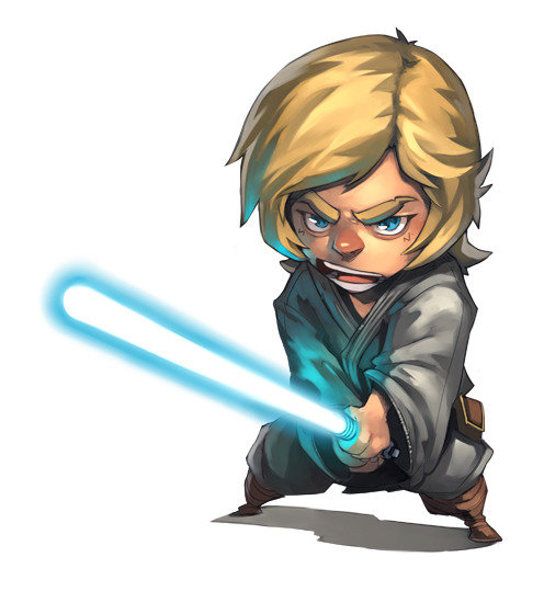 496x539 Drawing Illustration Chibi Anime Painting Star Wars Concept Art
