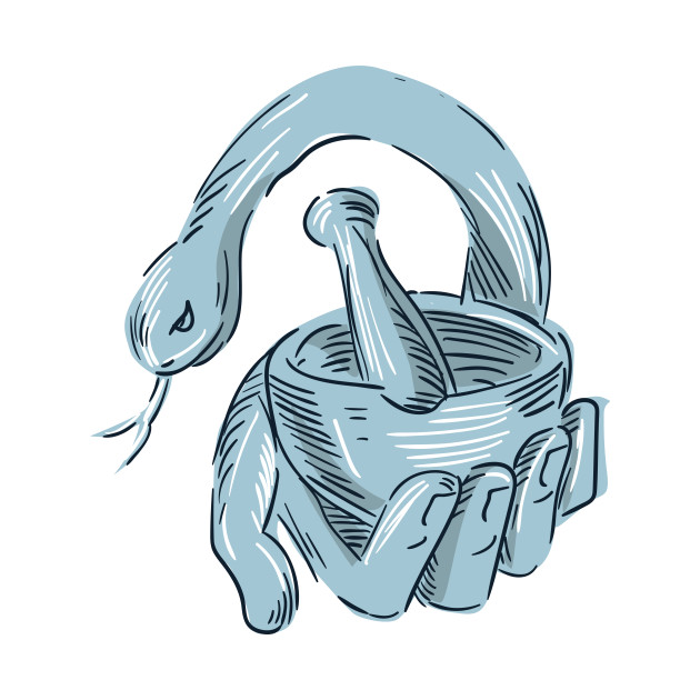 630x630 Hand Holding Mortar And Pestle Snake Drawing