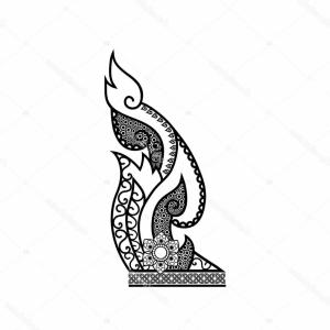 300x300 stock illustration monkey hanuman art pattern thai vector hand