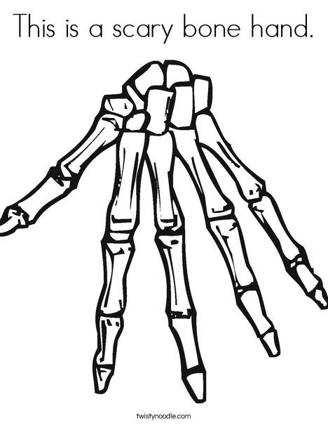468x605 Hand Bones Coloring Pages