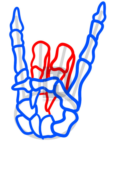 487x720 how to draw devil horns, devil horns, step