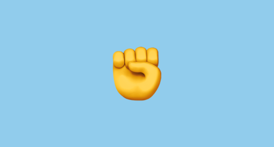 560x300 Raised Fist Emoji