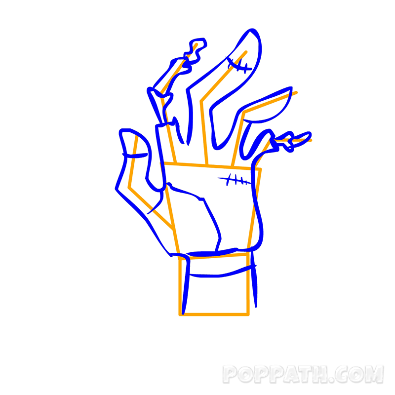 800x800 How To Draw A Zombie Hand Pop Path
