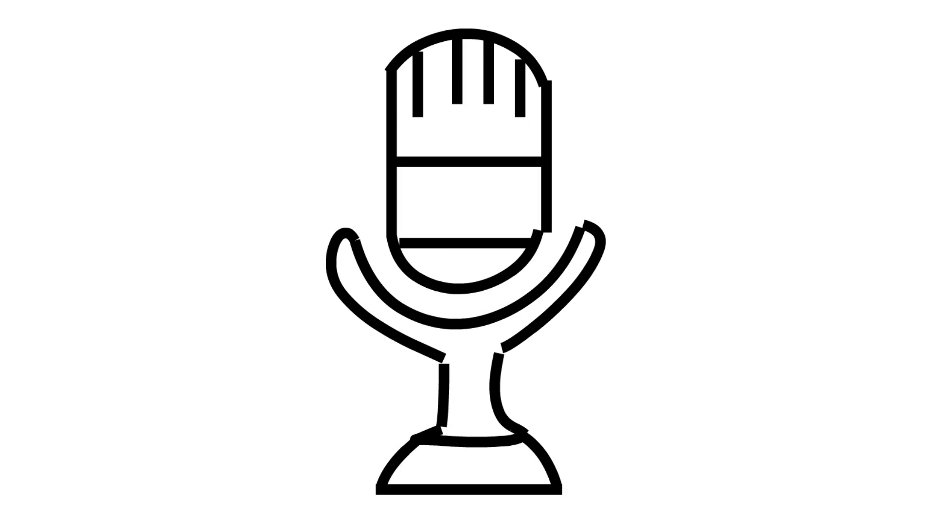 1920x1080 Microphone Mic Animation Illustration Hand Drawing Transparent