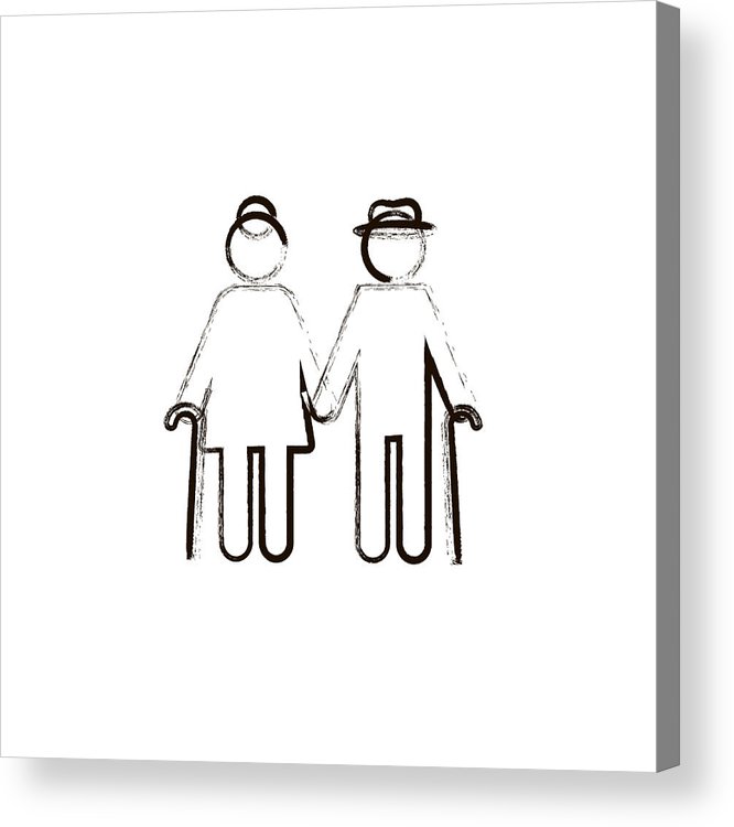 666x750 Grandparents Icon Vector Retro Illustration Of A Hand Drawing