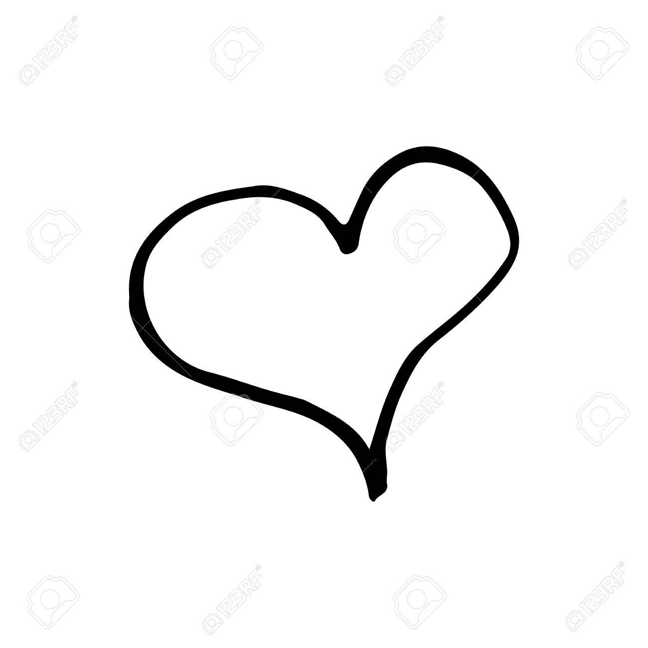 1300x1300 hand drawn heart clipart linear cartoon hand drawn heart