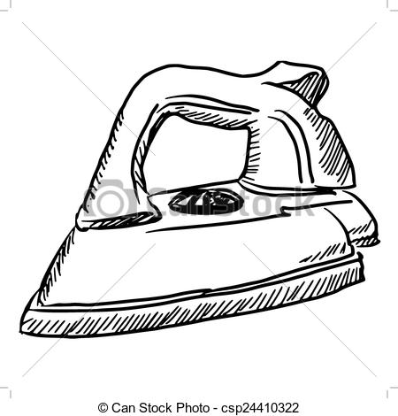 450x470 iron clipart steam iron hand drawn sketch illustration of steam