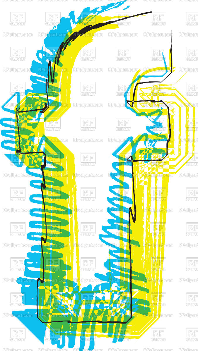 676x1200 Hand Drawn Color Font Letter F Vector Image Of Fonts Type