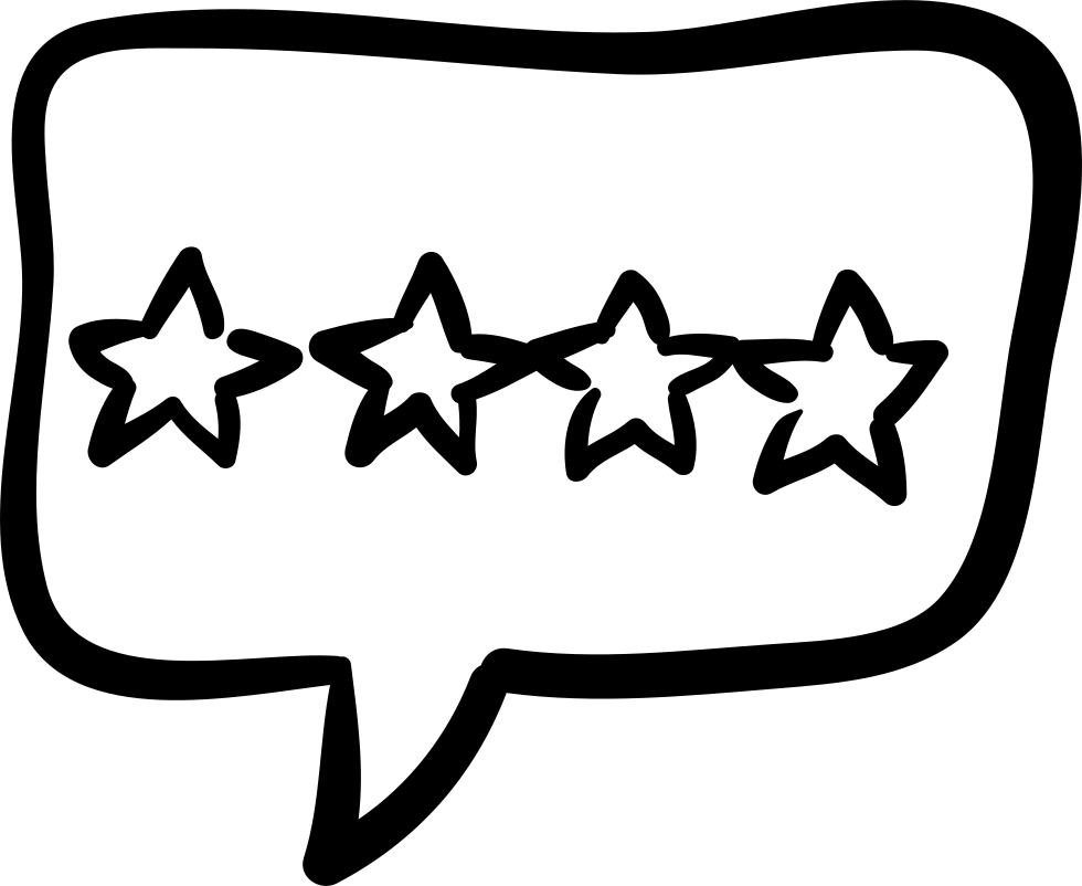 980x802 Hotel Four Stars Signal In Rectangular Hand Drawn Speech Bubble
