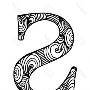 300x300 Photostock Vector Zentangle Stylized Alphabet Letter S In Doodle
