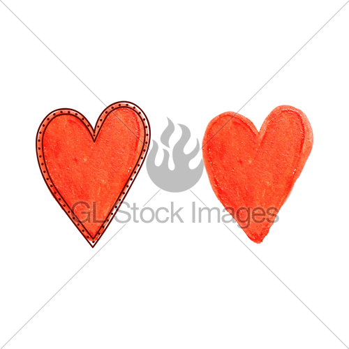 500x500 Hand Drawing Heart Gl Stock Images